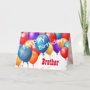 Cartão Feliz aniversário com o irmão dos balões