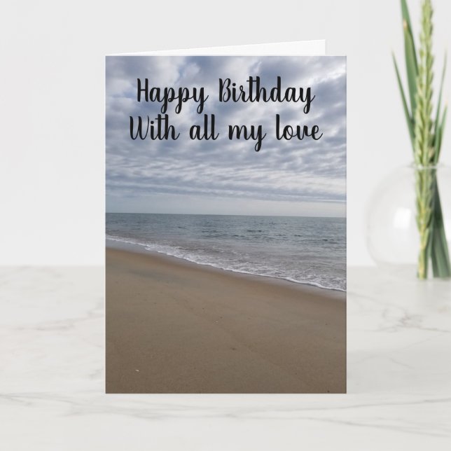 CARTÃO FELIZ ANIVERSÁRIO COM *TODO MEU AMOR* CELEBRE "VOC (Frente)