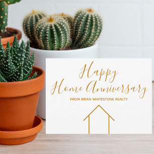 Cartão Feliz Aniversário Companhia Imobiliária Gold Home