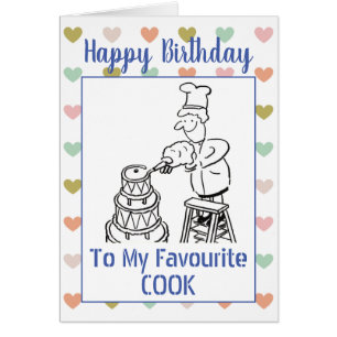 Cartão Feliz Aniversário Cook