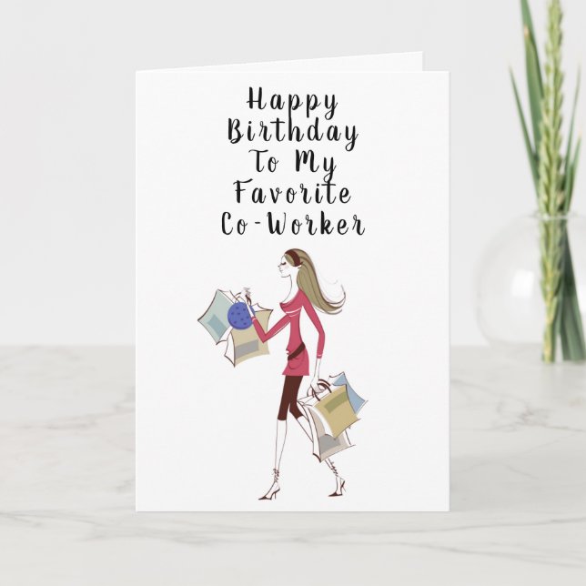 CARTÃO FELIZ ANIVERSÁRIO *COTRABALHADOR FAVORITO" (Frente)