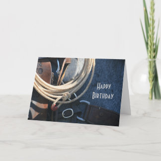 Cartão Feliz Aniversário Cowboy / Cowgirl PERSONALIZADA