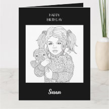 Feliz Aniversário, Criança e Cão Colorido