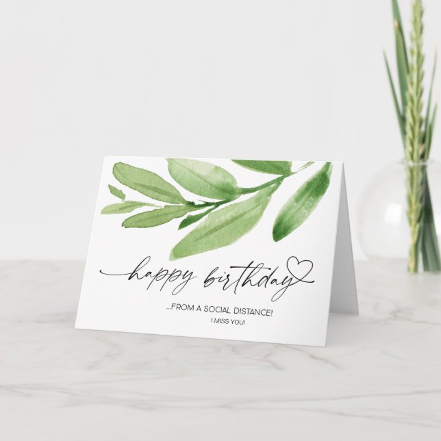 Cartão Feliz aniversário da Campanha de Quarentena da Dis (Frente)