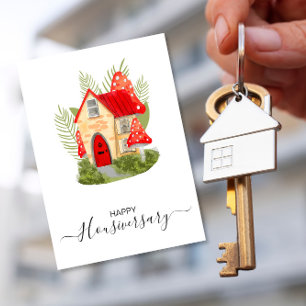 Cartão Feliz aniversário da casa casiversário fada da cas