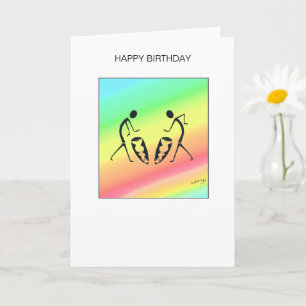 Cartão Feliz aniversário da Celebração de Cores