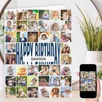 Feliz Aniversário da Colagem de Fotos Personalizad