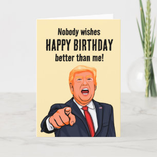 Cartão Feliz Aniversário da Engraçado Trump