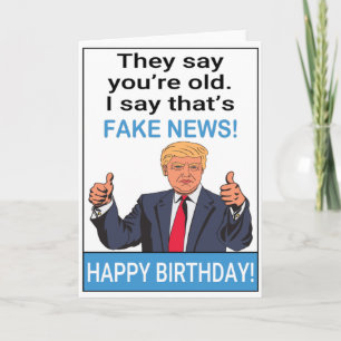 Cartão Feliz Aniversário da Engraçado Trump