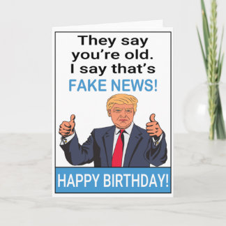 Cartão Feliz Aniversário da Engraçado Trump