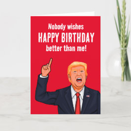 Cartão Feliz Aniversário da Engraçado Trump