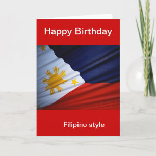 Cartão Feliz aniversário da Filipina