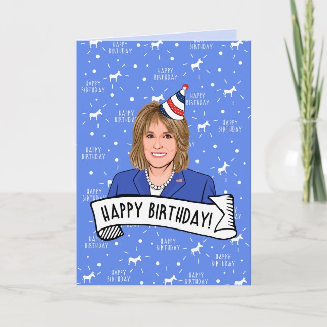 Cartão Feliz Aniversário da Jill Biden (Frente)