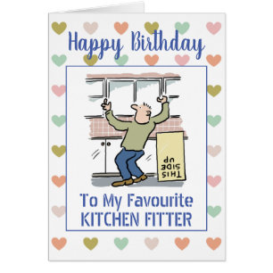 Cartão Feliz aniversário da Kitchen Fitter
