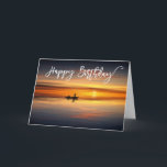 Cartão Feliz Aniversário Da Pesca Do Lago HIm<br><div class="desc">Este design foi criado através da arte digital. Pode ser personalizado clicando no botão personalizar e alterando a cor, adicionando um nome, iniciais ou as suas palavras favoritas. Entre em contato comigo em colorflowcreations@gmail.com se você quiser usar este design em outro produto. Compre minha pintura de acrílico abstrato original para...</div>