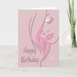 Cartão Feliz Aniversário da Senhora Elegante