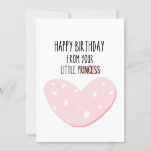 Cartão Feliz aniversário da sua pequena princesa