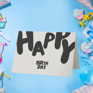Cartão Feliz Aniversário da Típica Negra Moderna e Negra