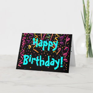Cartão Feliz Aniversário da Unisex Super Confetti Card
