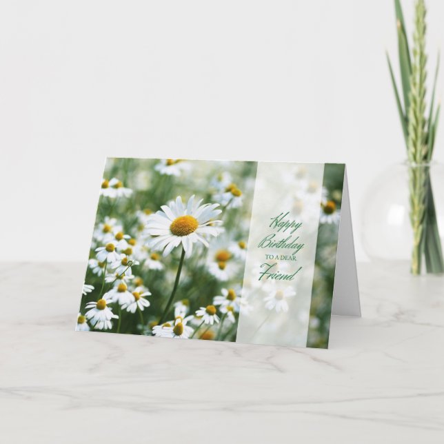 Cartão Feliz Aniversário das Visitas para um Querido Amig (Frente)