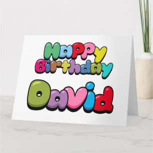 Cartão Feliz aniversário David
