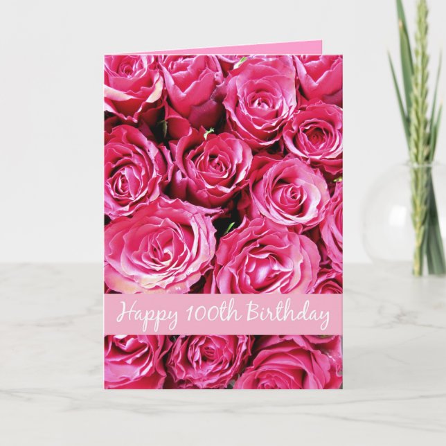 Cartão feliz aniversário de 100 anos (Frente)