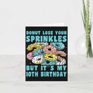 Cartão Feliz aniversário de 10 anos donut de 10 anos 10º