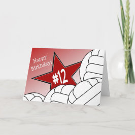 Cartão Feliz aniversário de 12, Estrela de Voleibol!