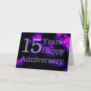 Cartão Feliz aniversário de 15 anos (aniversário de cas