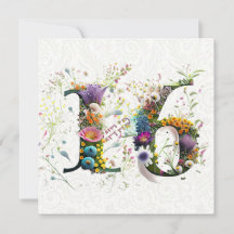 Feliz Aniversário de 16 anos Texto Flores Silvestr