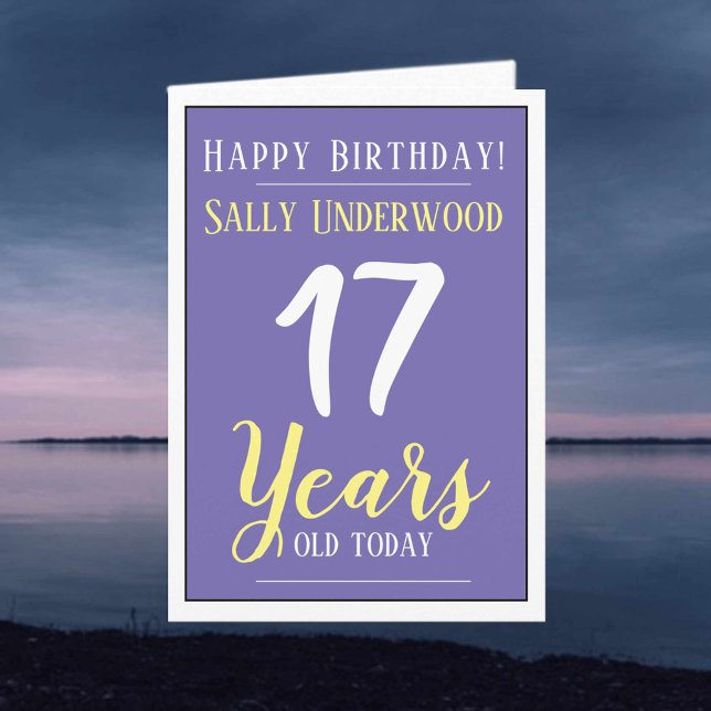 Cartão Feliz aniversário de 17 anos (Criador carregado)