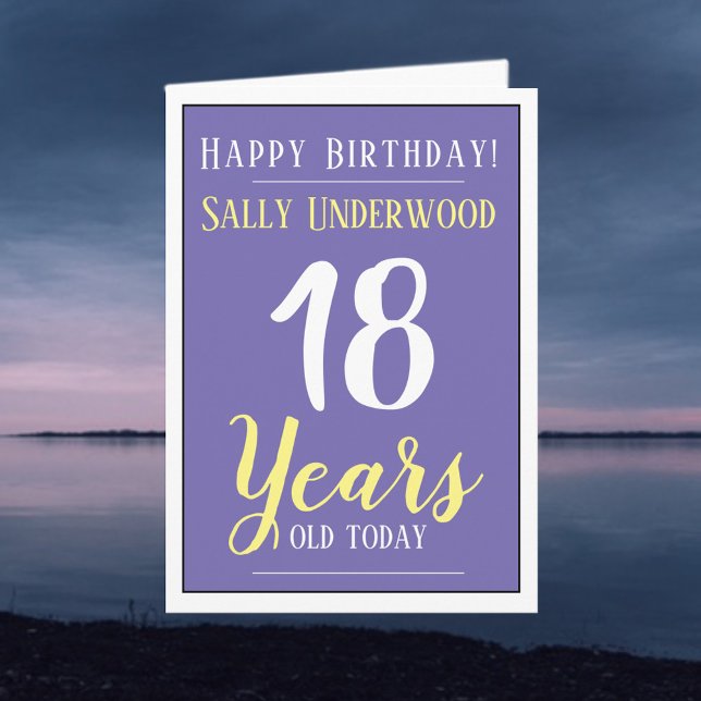 Cartão Feliz aniversário de 18 anos (Criador carregado)