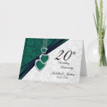 Cartão Feliz aniversário de 20<br><div class="desc">⭐ ⭐ ⭐ revisão ⭐ 5 estrelas. Cartão de Aniversário de Casamento de Emerald Verde 20. Trabalha excelente para um aniversário, um casamento, um chá de panela, um solteiro ou festa de solteira, para uma pessoa se aposentando, um aniversário, etc... apenas alterando a redação. ✔ Nota: Nem todas as áreas...</div>