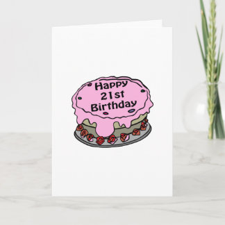 Cartão Feliz aniversário de 21 anos!