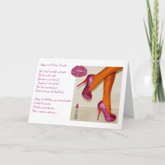 Cartão Feliz aniversário de 21 anos para uma filha