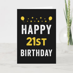 Cartão Feliz aniversário de 21 anos Vicenarian Celebratio