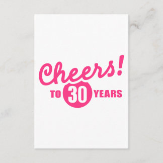 Cartão Feliz aniversário de 30 anos