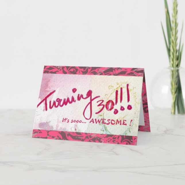 Cartão Feliz aniversário de 30 anos, Irmã! (Personalizáve (Frente)