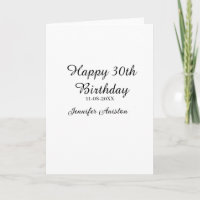 Feliz aniversário de 30 anos para adicionar nome d