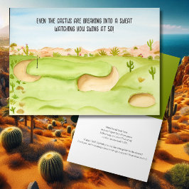 Cartão Feliz Aniversário de 50 anos Desert Golf Course Wa