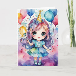 Cartão Feliz aniversário de 5, Pequena Estrela!
