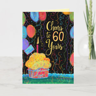 Cartão Feliz Aniversário de 60 Anos