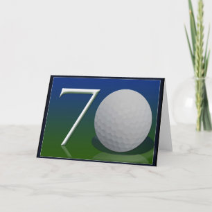 Cartão Feliz aniversário de 70 para golfe