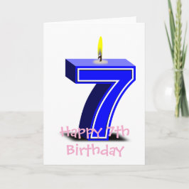 Cartão Feliz Aniversário de 7 anos