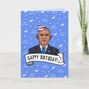 Cartão Feliz Aniversário De Barack Obama
