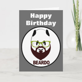 Cartão Feliz aniversário de Beardo Panda