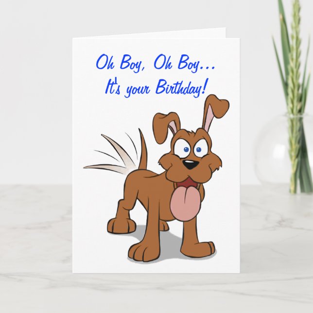 Cartão Feliz Aniversário de Cachorro (Frente)