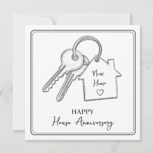 Cartão Feliz Aniversário de Casa   Celebração de Aniversá