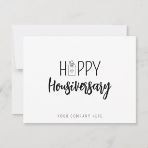 Cartão Feliz Aniversário de Casa Imobiliária