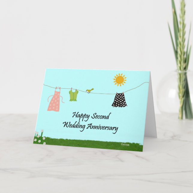 Cartão Feliz aniversário de casamento (Frente)